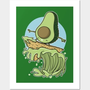 AVOCADO SURFER Posters and Art